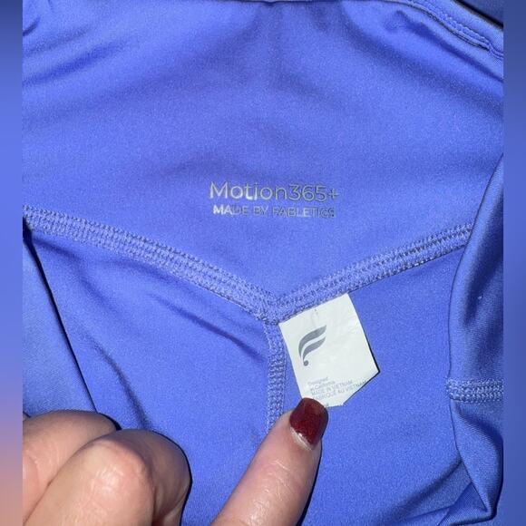 Fabletics MOTION 360 High Waisted Vibrant Sapphire Sky Blue Purple Leggings SZ M - Picture 7 of 10